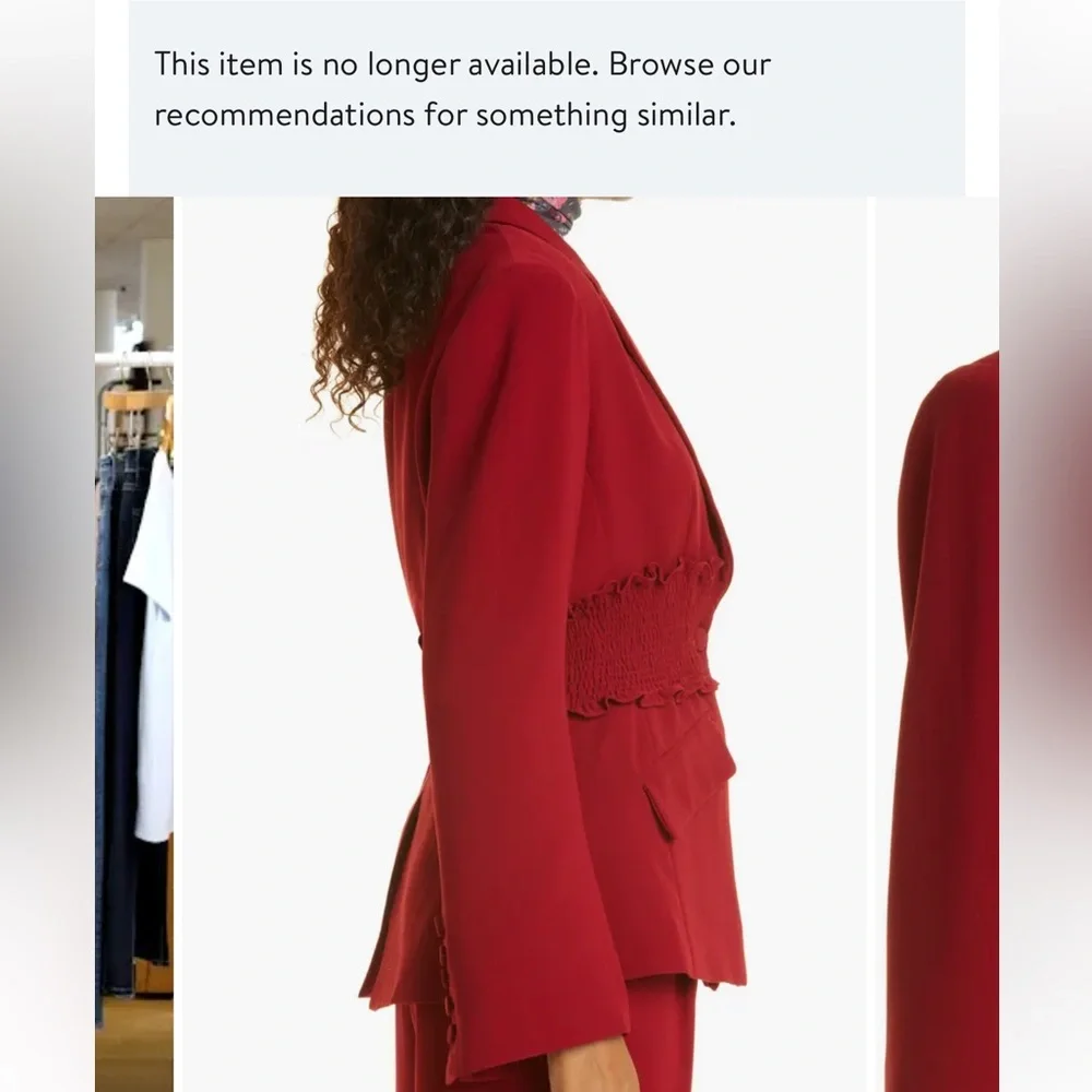 Cyndi Smocked Crepe Blazer - Picture 7 of 8